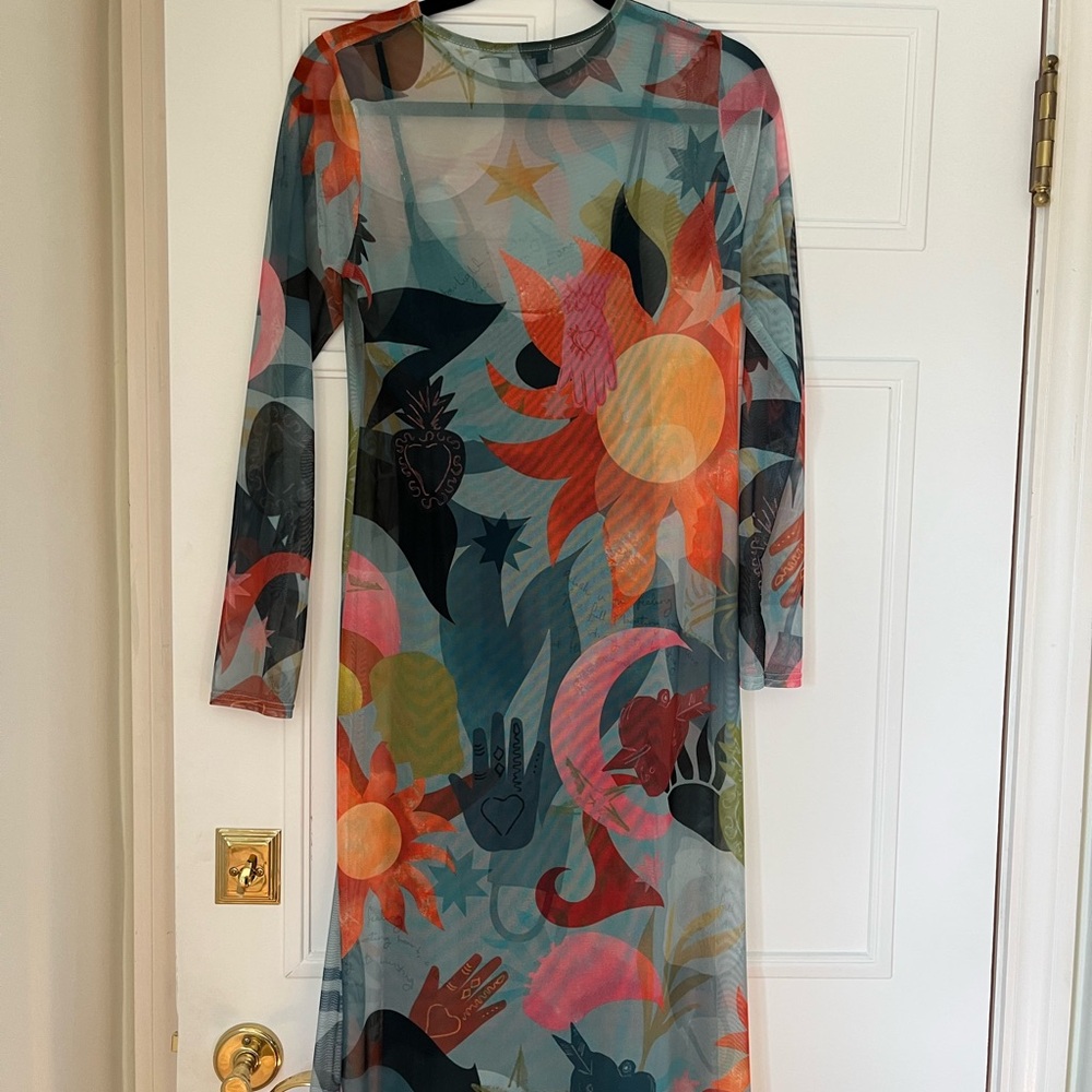 Colorful Abstract Mesh Maxi - Picture 7 of 9